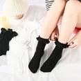 thumbnail image 7 of Bocaoying 6 Pack Womens Ruffle Socks, Cute Lace Socks, White and Black Ruffle Socks, US Size 4.5-7 Comfortable Frilly Socks, Crew Dress Socks Lolita Gift for Women Girl, 7 of 7