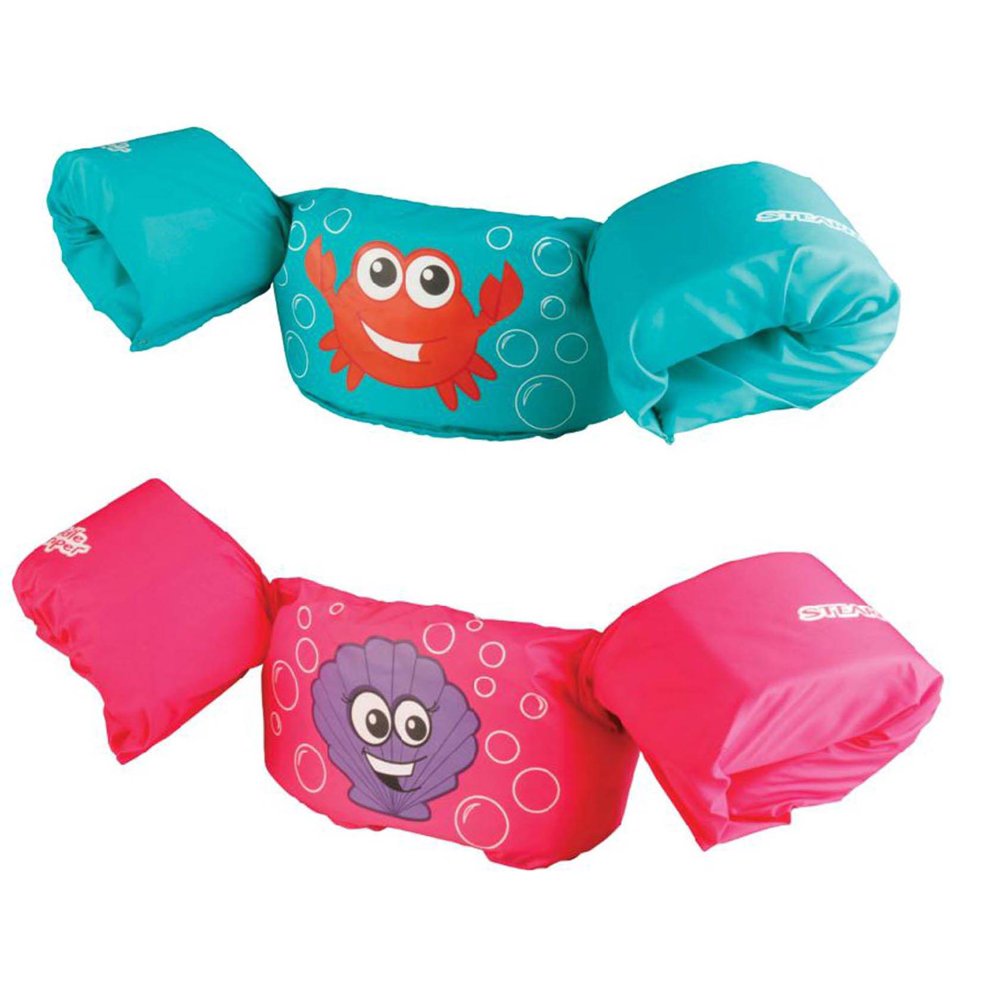 (2) COLEMAN Stearns Kids Puddle Jumper Swimming Life Jacket Vests Teal & Pink