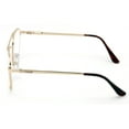 thumbnail image 3 of Metal Aviator Reading Glasses - Spring Hinge Square Large Lens Reader +1.00, 3 of 4