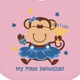 thumbnail image 4 of Inktastic Monkey Girl 1st Hanukkah Girls Baby Bib, 4 of 4