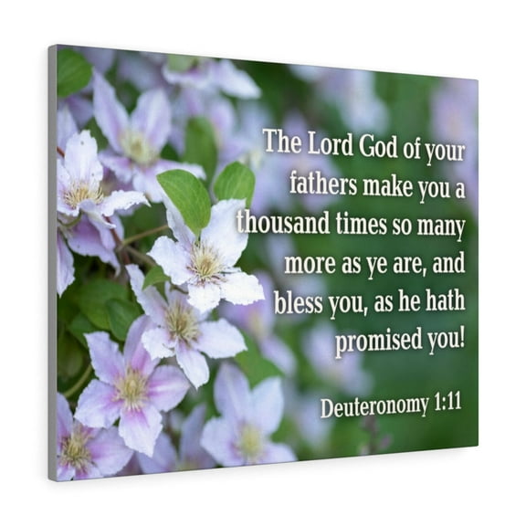 Scripture Walls  The Lord God Deuteronomy 1:11 Bible Verse Canvas Christian Wall Art Ready to Hang Unframed