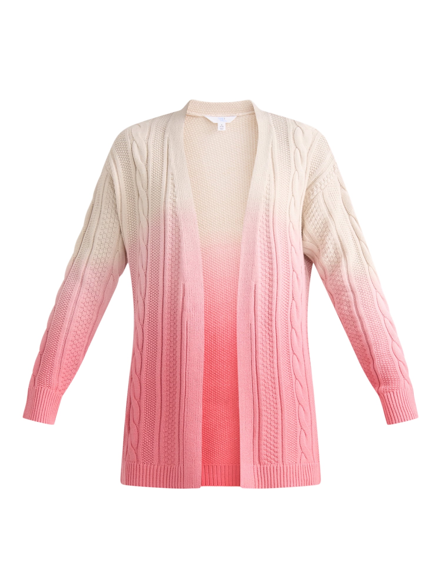 Time & Tru Women's Dip Dye Cardigan