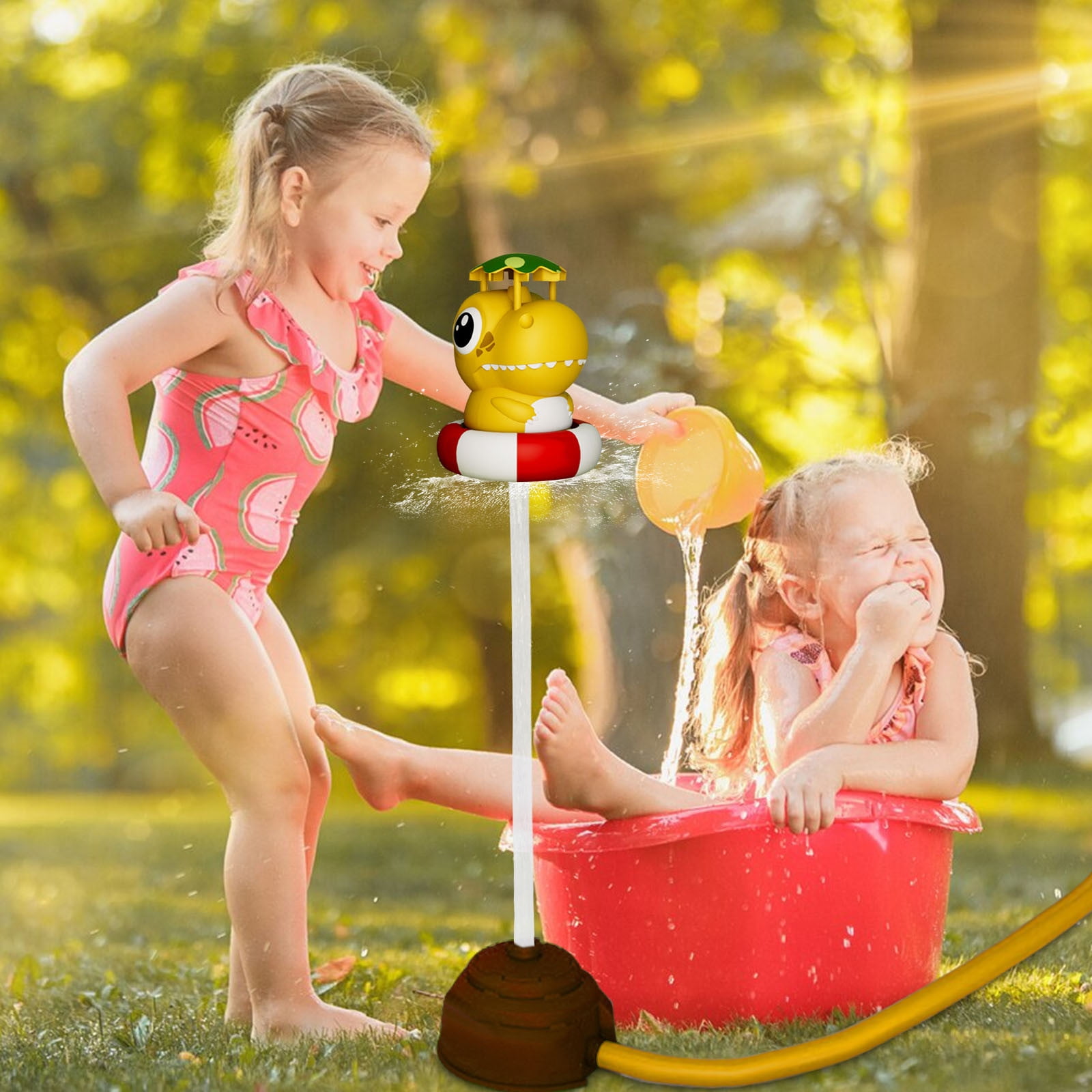 UUHYTG Flying Sprinkler Water Toy for Kids Outdoor Summer Play, Rotating Water Spray Toy for Backyard Garden Lawn Water Games, Outdoor Sprinkler Toy for Children Cooling Fun and Family Activities