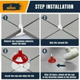 thumbnail image 4 of ALBO Tile Leveling System Base Plates 1/8" - 250 PCS - Professional Floor & Wall Spacers, Anti-Lippage Installation Clips for All Tile Formats, Self-Leveling Spacer System, 4 of 5