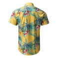thumbnail image 3 of KTMKH Mens Spring Summer Casual Hawaiian Beach Tropical Button Up Printed Short Sleeve Shirt, 3 of 8