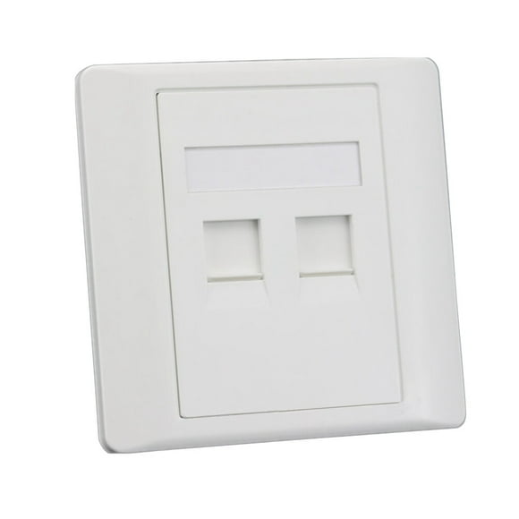 EeaseCA CAT 6 Wall Outlet Plate RJ-45 Network Ethernet Socket with Double Ports