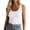AS20-White, variant on Womens Tank Tops Scoop Neck Sleeveless Ribbed Tank Summer Casual Basic Thick Strap Slim Fitted Tops White L