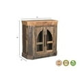 thumbnail image 2 of Taran Designs Milton 2-door Solid Wood Accent Cabinet in Dark Brown, 2 of 7