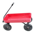 thumbnail image 4 of All Terrain Cargo Wagon,  Outdoor Garden Cart with Wood Railing, Kids Outdoor Wagon with Wheels, 4 of 9