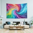 thumbnail image 7 of FREEAMG Rainbow Circle Tapestry Hippie Wall Hanging Tapestries Aesthetic Decorative for Living Room Bedroom Ceiling 60x51In, 7 of 7