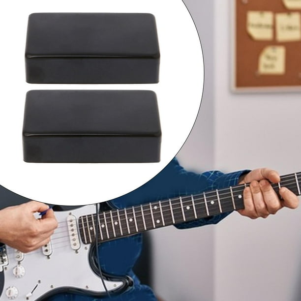 2 fundas para pastilla Humbucker Baoblaze Cubierta para pastilla de guitarra Negro 70 mm x 39 mm x 19 mm