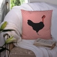 thumbnail image 3 of Naked Neck Chicken Pink Check Fabric Decorative Pillow, 3 of 4