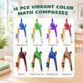 thumbnail image 3 of 32 Pack Mathp& Protractor Set 6 Inch Geometrypasses, 3 of 7