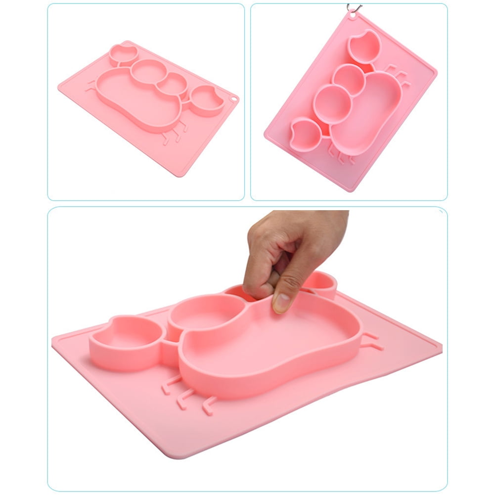 Akoyovwerve Baby Feeding Mat Toddlers Integrated Plate Silicone