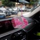 thumbnail image 2 of Pair Of Retro Square Mirror Hanging Couple Fuzzy Plush Dice With Dots For Car, 2 of 4