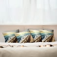 thumbnail image 3 of Ambesonne Nautical Throw Pillow Cover 4 Pack, Yacht on Sea Sunset, 24", Multicolor, 3 of 6