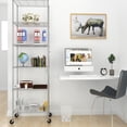 thumbnail image 5 of Legooin 6-Tier Kitchen Storage Rack Metal Shelving with Wheels Freestanding Utility Rack for Bathroom 21"W x 11"D x 72"H, Silver, 5 of 10