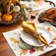 thumbnail image 3 of Sage Green Orange Pumpkins Fall Placemats Set of 2, Thanksgiving Eucalyptus Washable Wipeable Table Mats for Dining Tables, Indoor Outdoor Kitchen Place Mats for Holiday Party Table Decor, 3 of 9