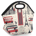 thumbnail image 2 of Herdesigns London Neoprene Lunch Bag, Big Ben England Insulated Lunch Box for Women Men Washable Lunch Tote Soft Lunch Container With Zipper for Work Picnic Travel, 2 of 7