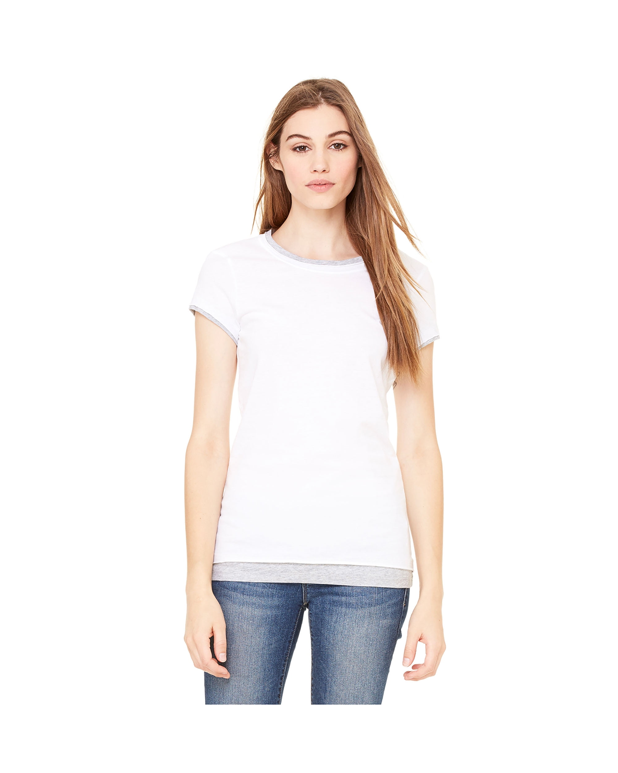 BELLA+CANVAS - Bella Women's Sheer Jersey Short-Sleeve T-Shirt, Style ...