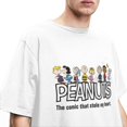 thumbnail image 4 of Camiseta novedosa del grupo Peanuts Comiv Gang para hombre y mujer, de algodón puro, con Snoopy, Charlie Brown y Woodstock, idea de regalo, tops, 4 of 5