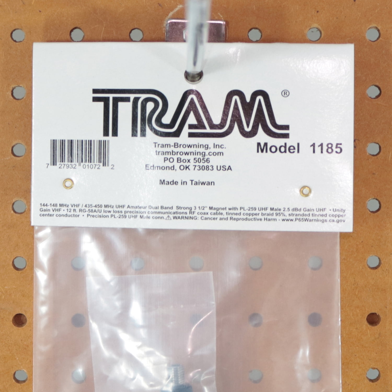 Tram 100-Watt Pretuned Dual-Band 144 MHz to 148MHz VHF/435 MHz to 450 MHz UHF Amateur Radio Antenna Kit with Magnet Mount and Cable