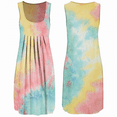 thumbnail image 4 of SHEOWO Women's Plus Size Sleeveless Swing Mini Dresses Summer Beach A Line Sundress Sleeveless Round Neck Large Swing Gray 3XL, 4 of 6