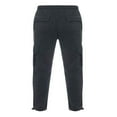 thumbnail image 4 of Mens Loose Cargo Pants Cual Drawstring Eltic Waist Wide Leg Athletic Sweatpants Outdoor Trousers, 4 of 4