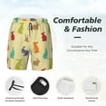 thumbnail image 4 of Kdxio Colorful Rabbit Print Men's Swim Trunks with Compression Liner 7 Inch Inseam Quick Dry Swim Shorts, 4 of 7