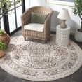 thumbnail image 3 of SAFAVIEH Cabana Joshua Medallion Indoor/Outdoor Area Rug, Beige/Ivory, 6'7" x 6'7" Round, 3 of 16
