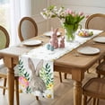 thumbnail image 4 of Easter Bunnies Table Runner 90 Inches Long for Kitchen Dining, Spring Eucalyptus Daisy Easter Eggs Dresser Scarf Farmhouse, Dining Table Decorations for Wedding/Parties, 13 x 90 In, 4 of 8