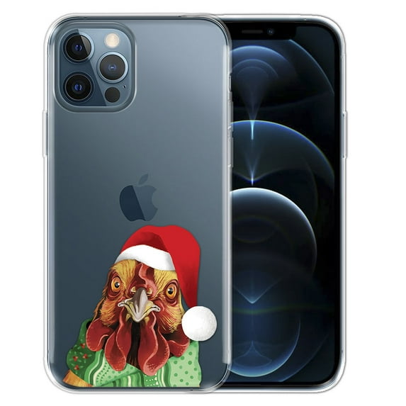 WIRESTER Cochin Chicken Cute Transparent Soft Gel TPU Clear Case Slim Protective Cover for Apple iPhone 12 Pro Max 6.7" 2020
