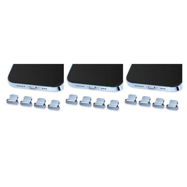Bearachild 4Pcs Phone Charger Port Dustproof Plug Metal Stopper Plane Holiday Accessories Multi-functional Company Caps Household Parts Type1