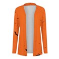 thumbnail image 5 of WXLWZYWL Halloween Cardigan for Women Plus Size Long Open Front Cardigans Halloween Pumpkin Pattern Cardigan Bat Cardigan, 5 of 6