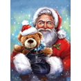 thumbnail image 1 of Pintura de diamante 5D TUNC disfraz de Papá Noel y oso 12.0 x 16.0 in, 1 of 5