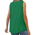thumbnail image 2 of Camisa Plisada de Encaje Sin Mangas, Blusa de Verano, Túnica Verde Oscuro XL, 2 of 4