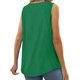 thumbnail image 2 of Camisa Plisada de Encaje Sin Mangas, Blusa de Verano, Túnica Verde Oscuro XL, 2 of 4