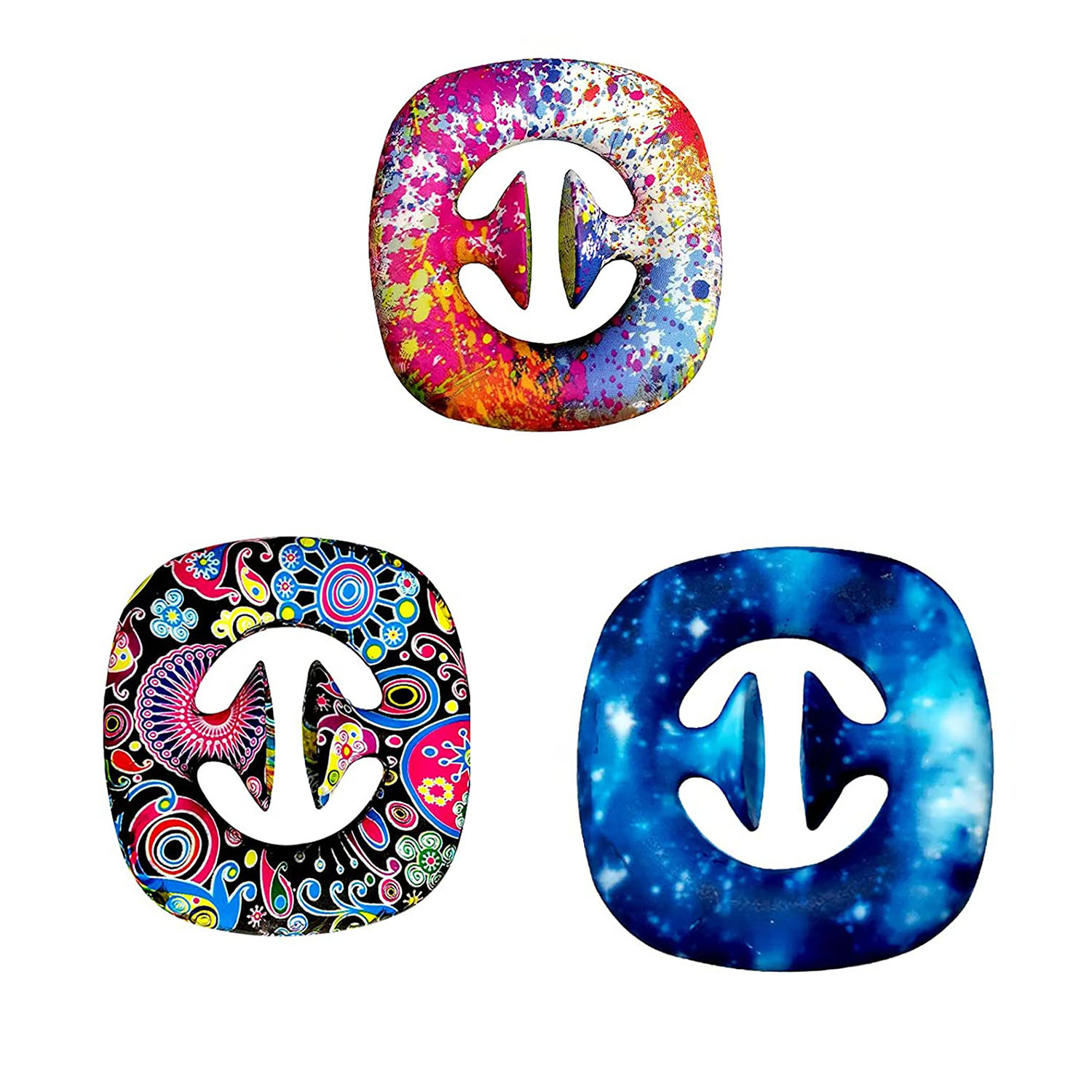 NBpower 3 Pack Snapper Fidget Toys, Under 5 Dollars Figetget Toys Pack, Squeeze Toys Travel Toys