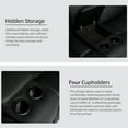 thumbnail image 6 of Hybition 3-Piece Living Room Set, PU Leather Reclining Sofa Set, Hidden Console with Cup Holders, Storage Box-Color:Black, 6 of 7