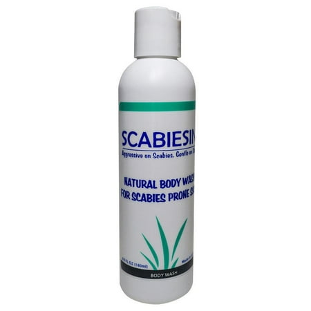 Scabiesin Body Wash for Shower and Bath, Kill Scabies, Cleanse and Sanitize Problem Skin, Provides Relief from Itching and Irritation caused by Scabies Mites.