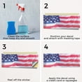 thumbnail image 5 of American Flag Vinyl Decal 24 Inch x 9 Inch Weatherproof Heavy-Duty Adhesive Backing | Patriotic Symbol, Durable and Fade-Resistant, Outdoor Use | Made in USA, 5 of 6
