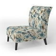 thumbnail image 3 of Designart "Beachy Blue Hydrangea Calm III" Blue Floral Upholstered Accent Chair - Cottage Arm Chair For Bedroom, 3 of 5