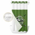 thumbnail image 2 of Golf Club Green No Hook Shower Curtain Waterproof, Bathroom Curtains with Snap in Liners and See Through Top Window, Abstract Vintage Golf Sports Hotel Style Bathtub Curtains Shower 54"Wx78"L, 2 of 8