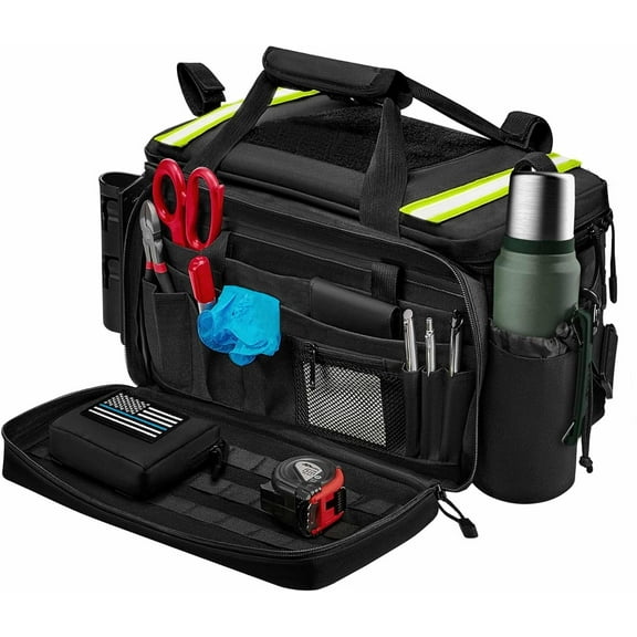 Truck Front Seat Organizer with Dedicated Tablet and Laptop Storage Space with Stabilizing Side Straps