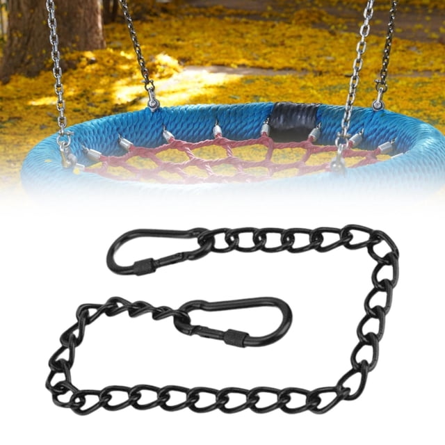 Cadena resistente con mosquetones de longitud ajustable para silla colgante, cadena gruesa de acero inoxidable para gimnasio interior y exterior. 660 mm