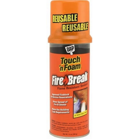 12 OZ Touch 'N Foam Firebreak Flame Resistant Sealant Flame, Each