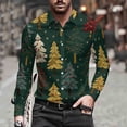 thumbnail image 1 of Seeotter Men Women Button Down Shirts Christmas Long Sleeve Funny Ugly Xmas Graphic Blouse Casual Shirts Holiday Tee, 1 of 7