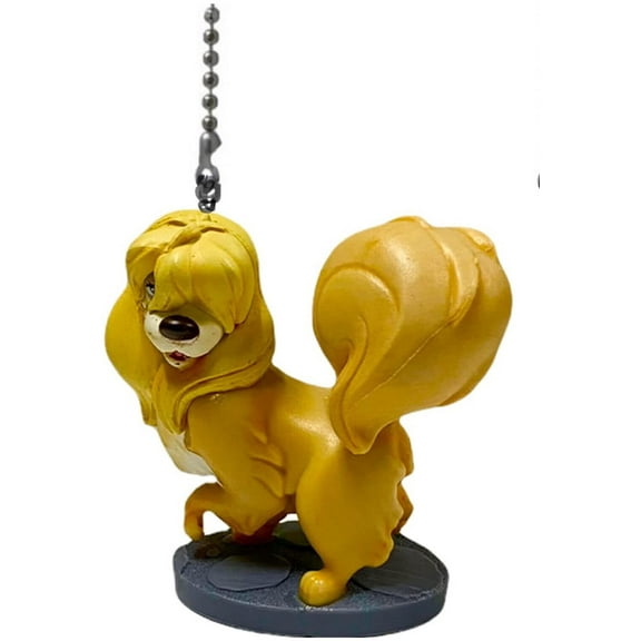 Lady & The Tramp Peg Pekingese Fan Lamp Light Pull Chain PVC Figure Figurine New…