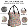 thumbnail image 3 of Pioneer Flower Floral Print Pattern Drawstring Lunch Bag Women - Drawstring Lunch Bag Insulated for Work Office - Stain-Resistant Large Lunchbags for Women with Multi-Pockets, 3 of 6