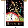thumbnail image 7 of Happy New Year Clock Winter New Year’s House Flag 40" x 28", 7 of 7